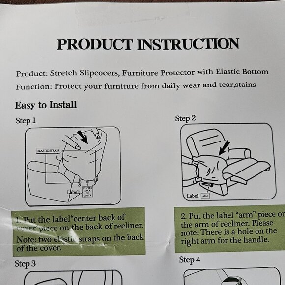 Stretch Slipcover for Recliner Chair NEW - Picture 4 of 10